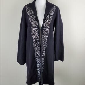 Jones New York coatigan sweater Sz S Merino wool